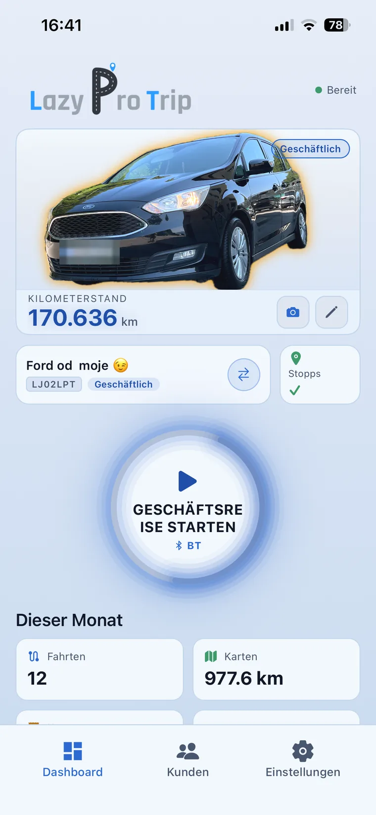 Dasselbe Dashboard mit dem hellen Hintergrund